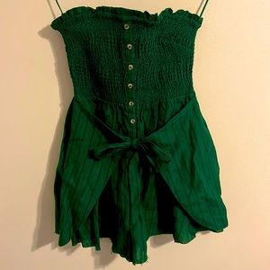Hunter Green Romper